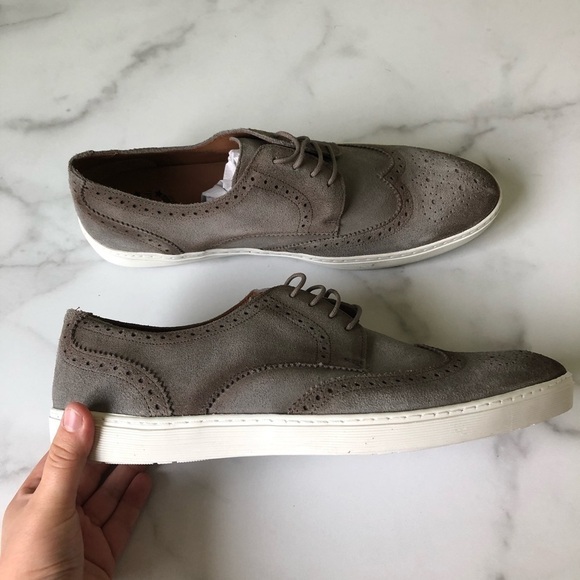 Driver Club Princeton Wingtip Lace-Up Sneaker Light Grey Suede - Picture 8 of 10